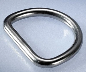 1 x anillo semicircular 25 x 4 mm anillo en D Nirosta anillos en D anillos semicirculares - Imagen 1 de 2