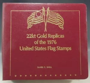 50 GOLDEN REPLICAS OF 1976 UNITED STATES FLAG STAMPS 1st DAY COVER SET 22K GOLD - Picture 1 of 11