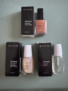 AVON Nail Experts Nutri-Boost, Nail Brightener & Golden sand Enamel Lot Of 3 NOS - Picture 1 of 4