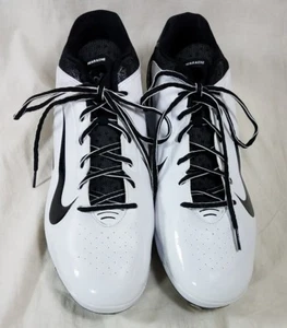 Nike Air Huarache Pro Low Metal White Black Baseball Cleat 599233-101 - Picture 1 of 10