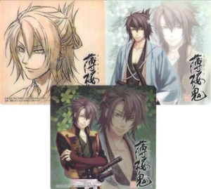 Juego de 3 cartas grandes Hakuoki Hakuouki Shinsengumi anime película Okita Souji Soji - Imagen 1 de 3