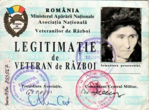 Romania, 1997, War Veteran ID Card - Picture 1 of 2