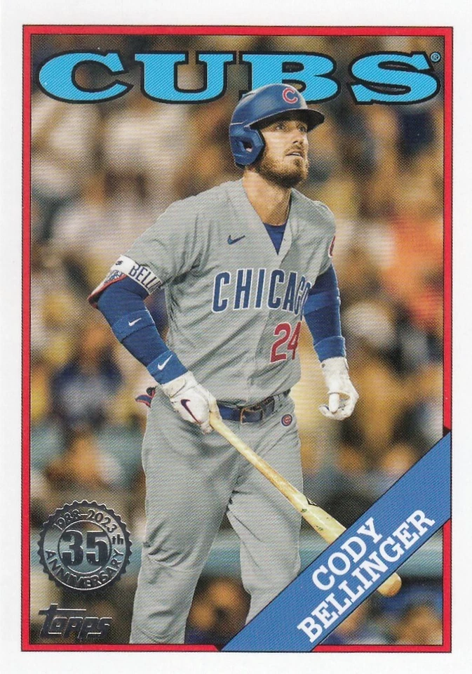 CODY BELLINGER TOPPS 1988 35TH ANNIVERSARY RETRO CHICAGO CUBS #6 2023 23 - Image 1 of 1