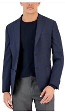 Bar III Men's Windowpane Slim Fit Blazer NAVY Sport Coat Size 42L