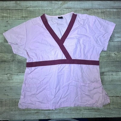 Medgear Medglam Womens Pink Scrub Top Size XL - Imagem 1 de 4