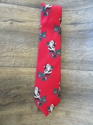 DILLLARD'S Christmas Santa CLAUS Men's Musical  Tie MAKES MUSIC PUSH INSIDE TIE - Image 1 of 4