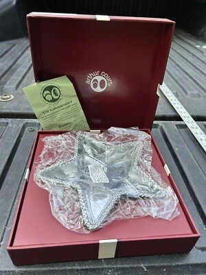 Arthur Court 2003 prata 5 pontas estrela doce 8" tigela de prato na caixa original não usada - Imagem 1 de 4