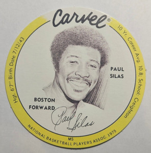 1975-76 Carvel Discs Basketball #10D PAUL SILAS (Yellow Border) Celtics