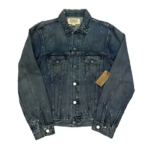 NWT POLO RALPH LAUREN CLASSICS BLUE DENIM JEAN JACKET SZ M TRUCKER BRAND NEW H8 - Picture 1 of 5