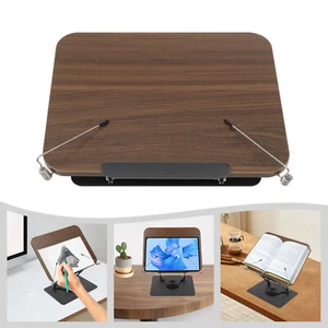 Book Stand for Reading Adjustable& Rotating Book Stand Foldable Book Stand - Foto 1 di 16