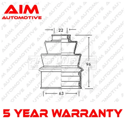 CV Joint Boot Set Front Rear Inner Outer Aim Fits Austin Mini 1959-1993 - Image 1 of 3