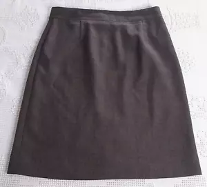 Alex Marie Women Size 14 Skirt Back Zip Slit Lined Brown Heather Classic Style - Picture 1 of 7