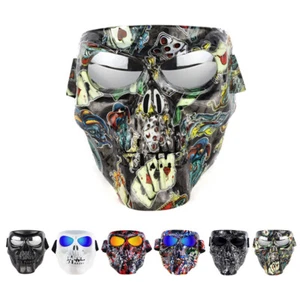 Gafas de motocicleta máscara calavera a prueba de viento cubierta facial protector protección ocular gafas - Imagen 1 de 18