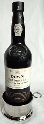 Wine Bottle Coaster with Black Plastic Base-Probably Silver-Plated - Image 1 of 4