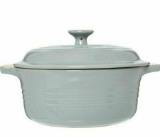 Le Creuset Stoneware Casserole Dish 28x24cm, Bluey Grey. Mist Grey
