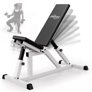 Banc d'haltères Physionics® banc d'entraînement banc multifonction banc incliné pliable - Photo 1/12