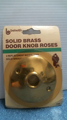 Perilla de puerta de latón macizo Belwith Rosas paquete de 2 (01141) FS Foto 1 de 3