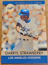 Darryl Strawberry 1991 Playball U.S.A. Baseball #91-54 Dodgers MVP (FF)