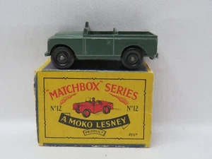 1959 Lesney Matchbox #12 Land-Rover Series II Jeep w/Original Box Made England - Picture 1 of 10
