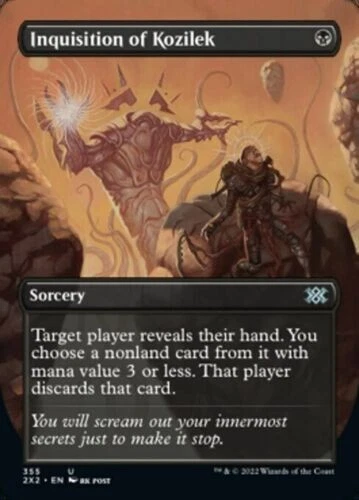 MTG - Borderless Foil Inquisition of Kozilek - 355 - Double Masters 2022 - NM - Image 1 of 1