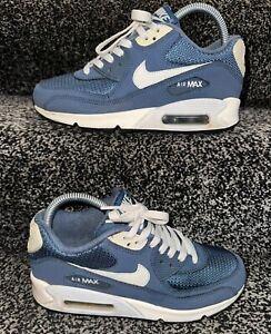 Nike Air Max 90 Triple Blue/Turquoise Trainers  Size UK 5 - Good Condition