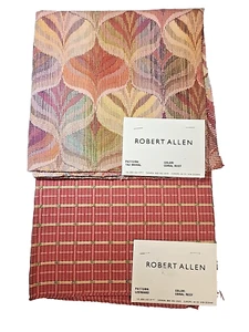 ROBERT ALLEN Taj Mahal Leeward Coral Reef 17 1/2 x 17 5/8" Woven Fabric Samples - Picture 1 of 11