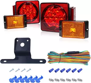 MAXXHAUL 70205 Trailer Light Kit - 12V All LED, Left and Right Waterproof Submer - Picture 1 of 12