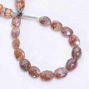 Mystic Strawberry Quartz Gemstone Oval Faceted Beads 7X5X4 mm Strand 4" E-2005 - Picture 1 of 2
