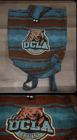 Vintage UCLA Bruins Gym Or Book Bag Backpack (Sack bag) Cover