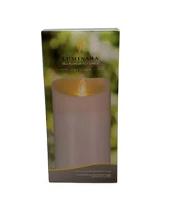 Luminara Flameless Candle Unscented Moving Flame Candle with Timer 7” Ivory - Picture 1 of 7