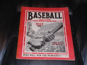 VINTAGE MAI 1937 BASEBALL MAGAZIN GEHRIG DUROCHER FRISCH DIMAGGIO COCHRANE - Bild 1 von 8