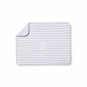 CIRCO BABY BLANKET WHITE GRAY STRIPE PLUSH FLEECE SOFT HELLO CLOUD BUBBLE NEW - Picture 1 of 1