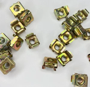 M6 Cage Nuts Suit Steel Zinc Plated suit 0.7-2.4mm 9.5mm Square Hole Multi Qty - Picture 1 of 1