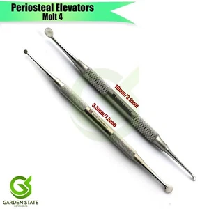 Dental Implant Periosteal Molt 4 Elevators Implant Oral Surgery Scaler 2 Sizes - Picture 1 of 3