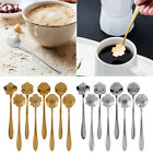 8 Pcs Flower Spoon Coffee Teaspoon Set Reusable Stainless Steel Dessert .]