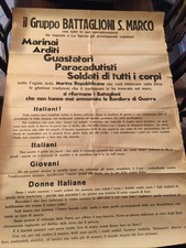 RSI, REPUBBLICA SOCIALE, SAN MARCO, MANIFESTO