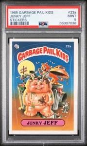 1985 Topps OS1 Garbage Pail Kids Series 1 Junky Jeff 22a Matte Card PSA 9 MINT - Picture 1 of 2