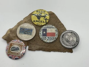Lot of 5 - 60’s & 70’s Aviation navy Buttons & Pinbacks Aviation Navy Military - Picture 1 of 4