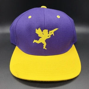 Vanilla Ice Embroidered Cupid Logo Purple Gold Yellow Snapback Hat Cap One Size - Picture 1 of 7