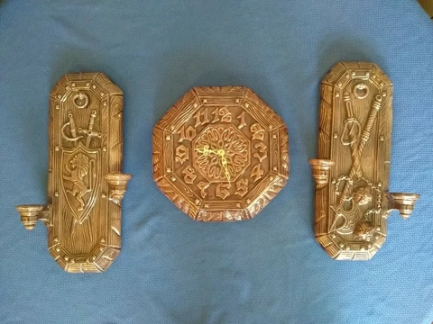 Vintage Viking clock & Sconces Cover
