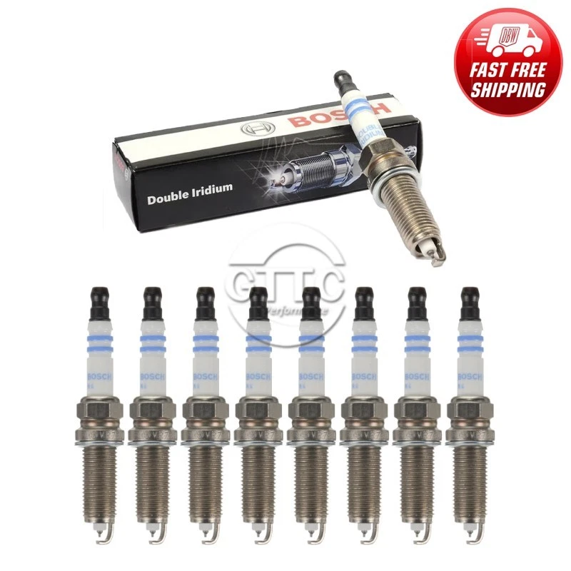 Bujía doble de iridio BOSCH genuina 8 piezas para Mercedes-Benz C63 CL63 AMG V8 Foto 1 de 4