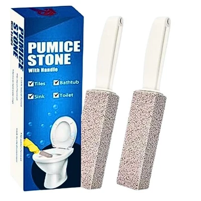 Paquete de 2 limpiadores de inodoro Ring King piedra pómez con mango, construcción de agua dura... Foto 1 de 3