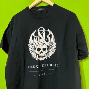 XL Y2K Rock & Republic Los Angeles Skull Wings Tee Shirt - Picture 1 of 4