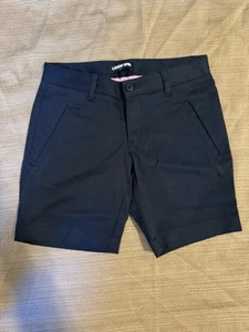 Lands End Shorts Girls Size 8 Blue Active Chino Shorts Adjustable School Uniform - Picture 1 of 7