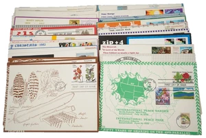 COLECCIÓN DE 30 CUBIERTAS FDC PINTADAS CAROL GORDON AÑOS 80 EE. UU. PRIMER DÍA - Imagen 1 de 24
