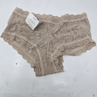 Hanky Panky Womens XS Boy shorts Lace Cheecky Biege - Image 1 of 4