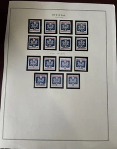 US Official Mail Set of Coil and Perforated Stamps. Ausgabe 1983-88 postfrisch NH - Bild 1 von 1