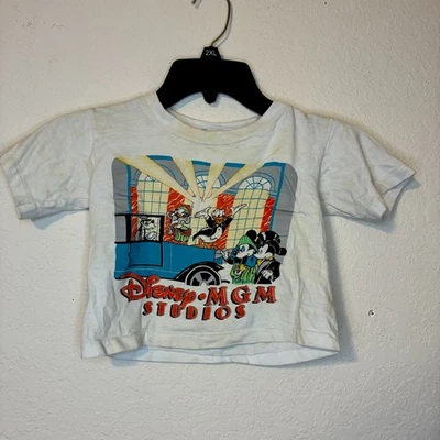 Disney MGM Studios Vintage Kids T-shirt 1987 White Size Small Single Stitch RARE - Image 1 of 4
