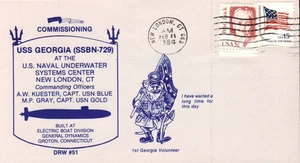 USS GEORGIA SSBN-729 11 FEB 1984 NUEVO LONDRES CT CACHÉ DE PUESTA EN MARCHA - Imagen 1 de 1