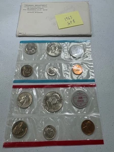 (1) 1963 US MINT SILVER P & D Set, in all OGP, w/ 90% SILVER COINS, SET 8 - Picture 1 of 6